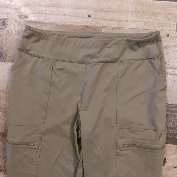 Duluth Trading NoGA Namastash Bootcut Pants Women’s Large Green Stretch Workwear - Picture 2 of 14